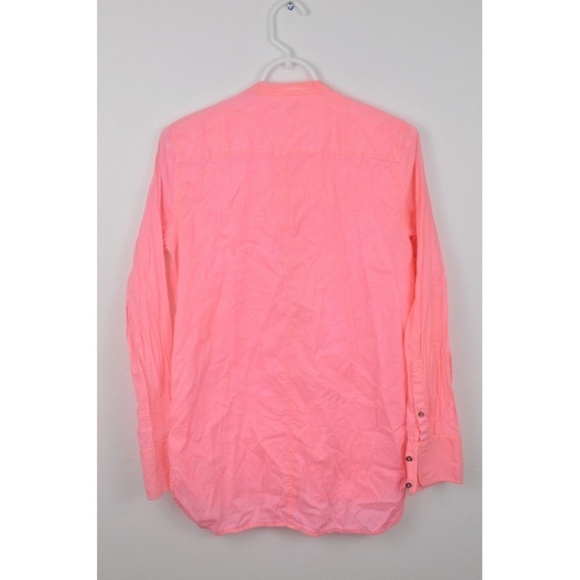 J Crew Shirt sz 2 Ruffle Long Sleeve Striped Shirt - Picture 4 of 4